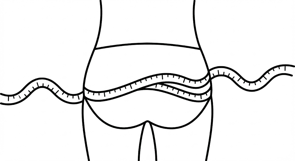 How to measure child hips for kids clothing size - measuring tape around fullest part of hips